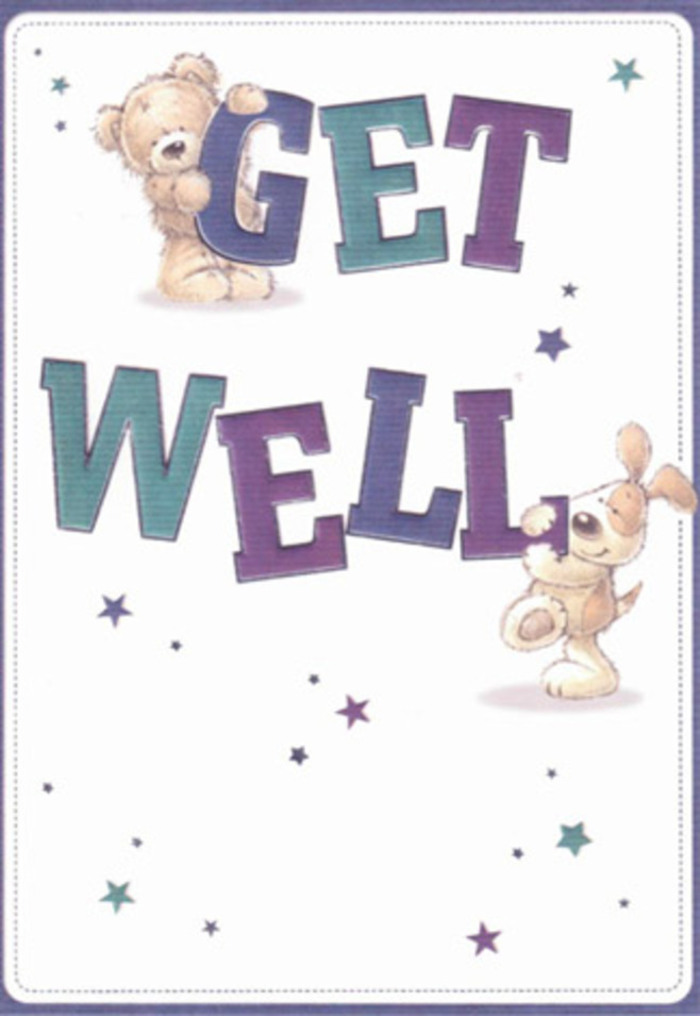Celebrating resilience and heartfelt encouragement, this get well card glows with warmth-evocative of the gentle moments shared throughout Keston's parks and gardens. A charming bear and a playful puppy, their illustrations rich with friendly details, anchor the design with a sense of cheer and reassurance. Behind them, playful stars twinkle across a luminous white background, reminiscent of fireflies flickering on a summer's evening near Keston's woodlands. The typography-confident and oversized, shaded in shades of deep purple and soothing aqua-grounds the artwork with cheerful certainty. There's an almost tactile sensation in the depicted textures: the bear's downy fur and the puppy's floppy ears suggest familiarity and security, not unlike the comforting embrace of a fresh bouquet held between caring hands. Every design element, from the scattered stars to the bold letters, feels as carefully curated as the blooms in a bespoke arrangement delivered by local florists. Imagine sending this card paired with a cheerful floral gift to a loved one in Keston-the light and airy mood promising to raise spirits, delivering positivity and warmth on even the dreariest of recovery days.