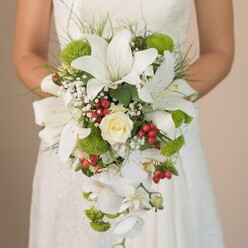 BE MINE CASCADING BRIDAL BOUQUET